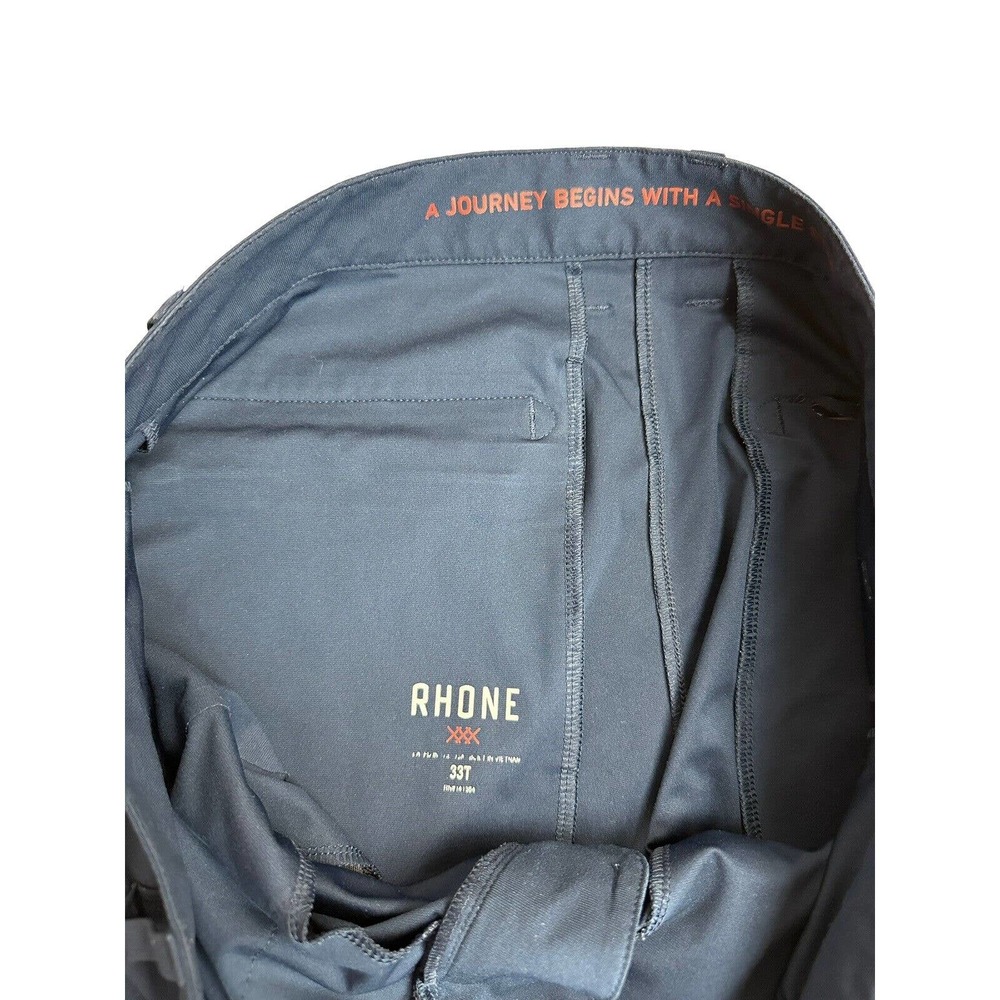 Rhone Athleisure Performance Chino Comfort Commuter Blue Pants Mens 33x35 - Picture 6 of 13